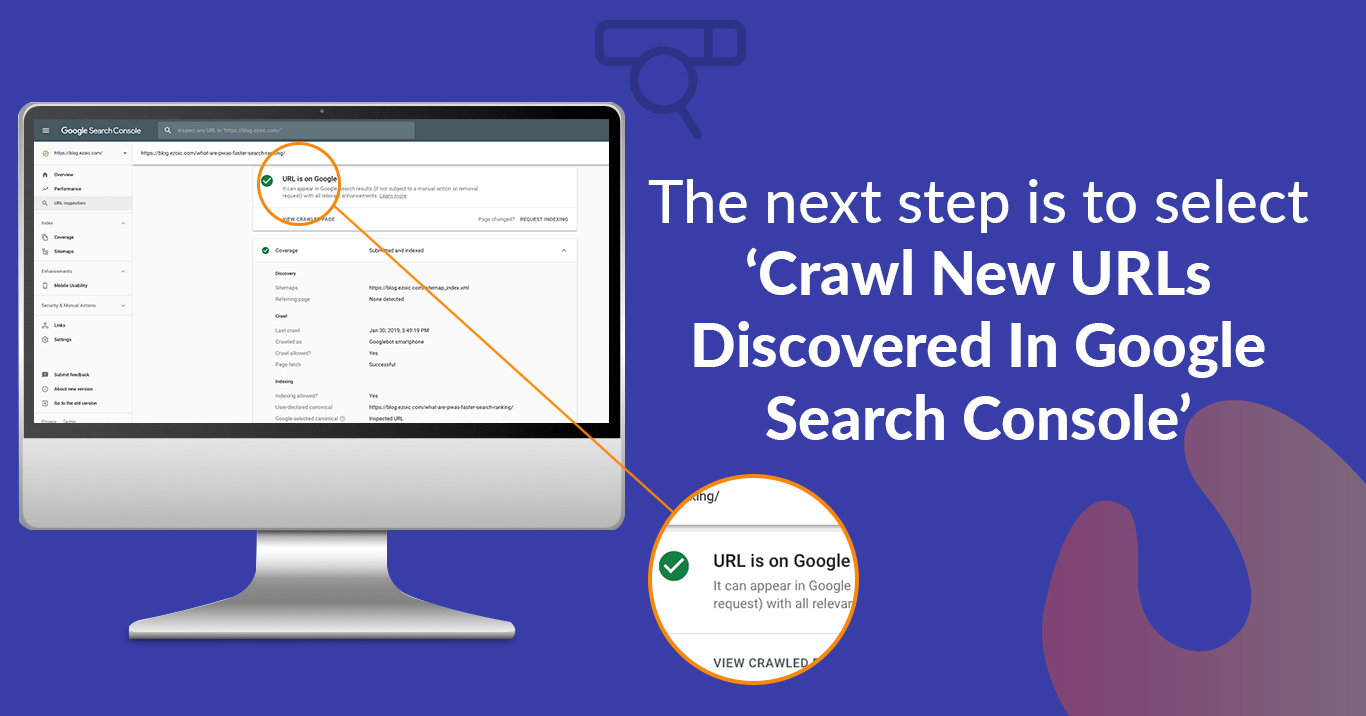 The next step is to select ‘Crawl New URLs Discovered In Google Search Console’